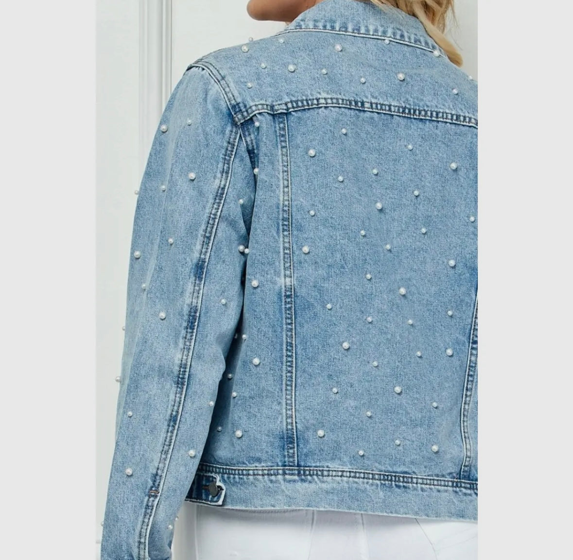 Pearled Denim Jacket