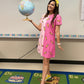 Two Tone Pink Pencil Dress