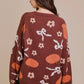 Pumpkin and Bow Oversized Sweater