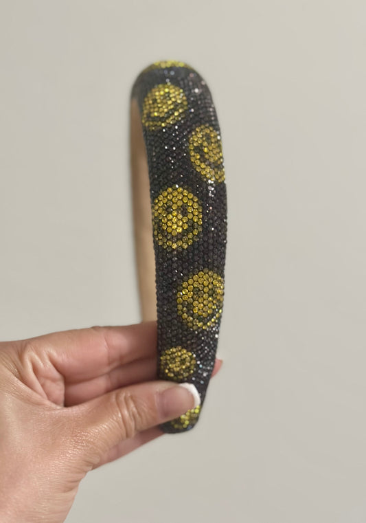 Rhinestone Smiley Face Headband