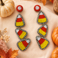 Beaded Candy Corn Earrings