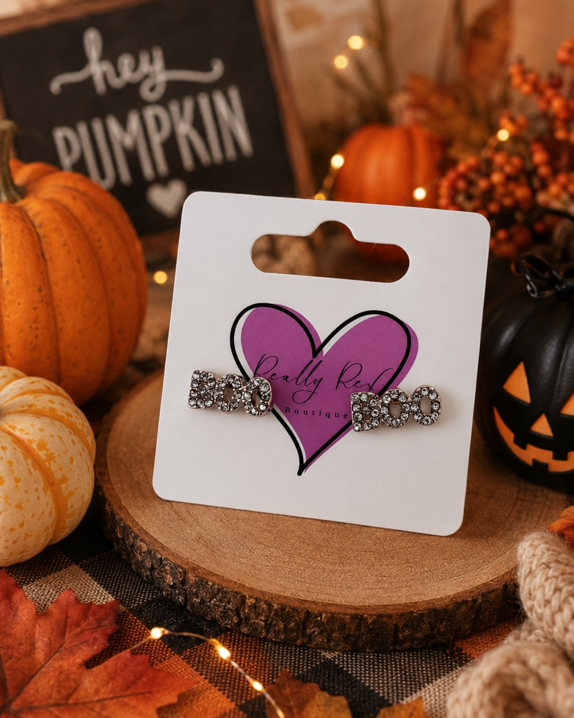 Rhinestone Boo Studs