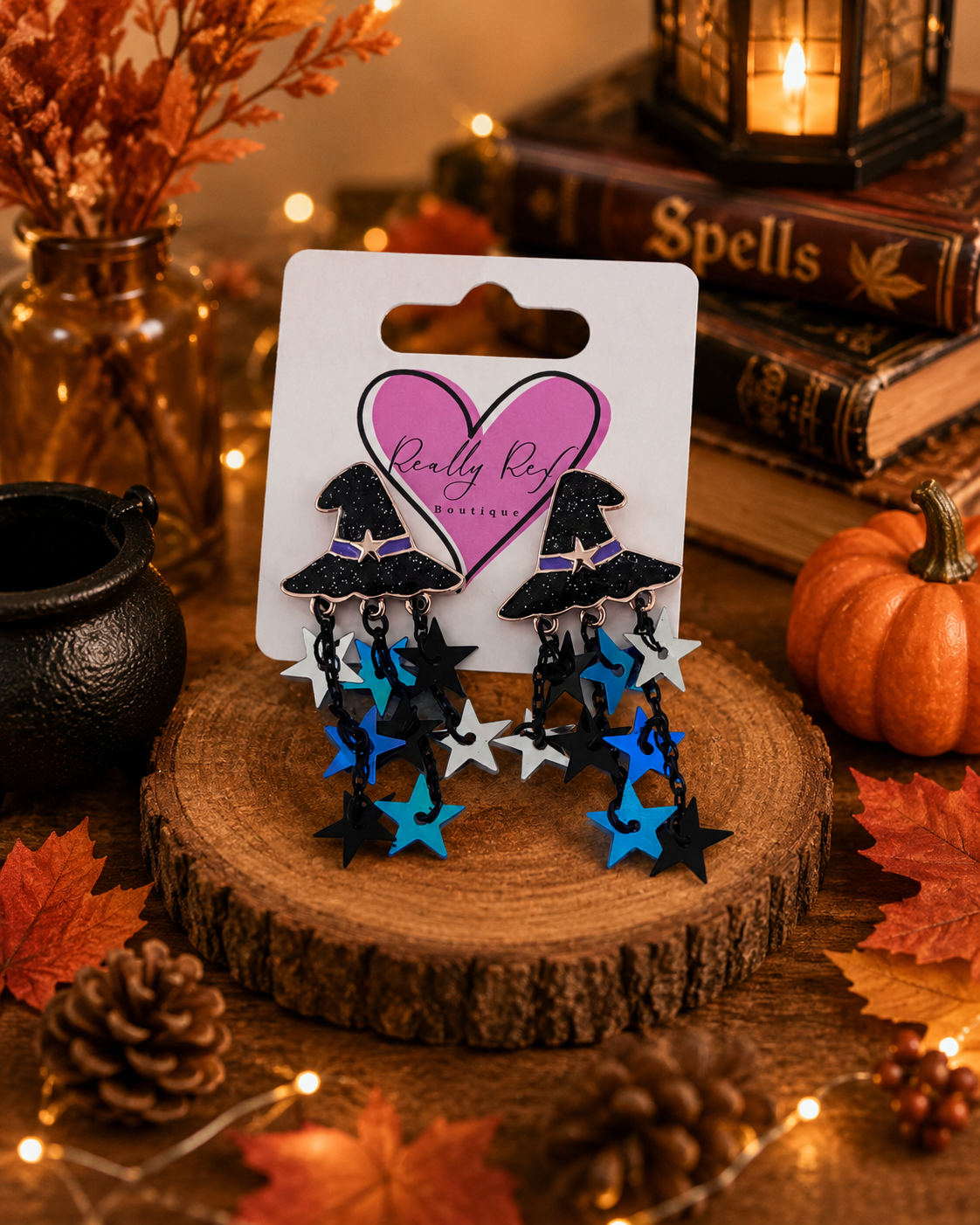 Witch Hat Dangle Earrings