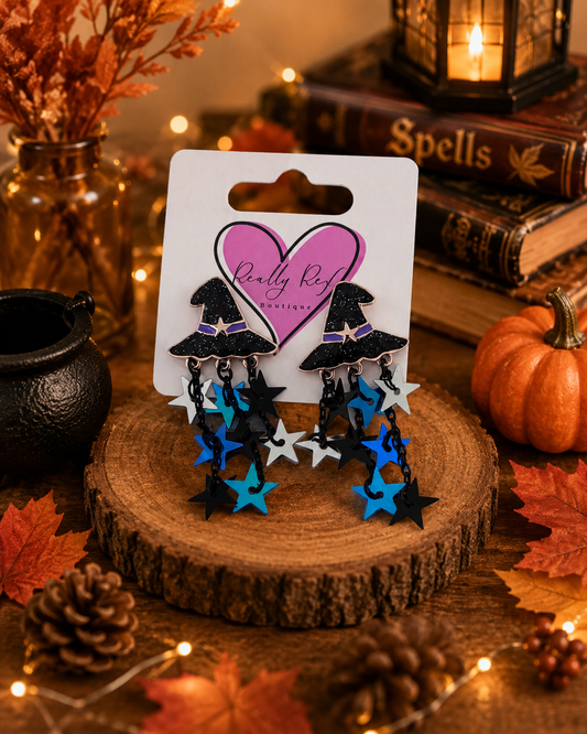 Witch Hat Dangle Earrings