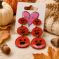 Pumpkin Face Dangle Earrings