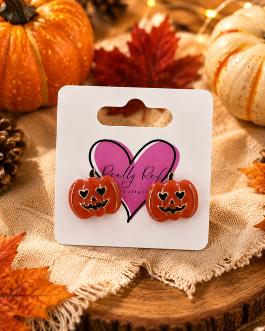 Jack-O-Lantern Studs