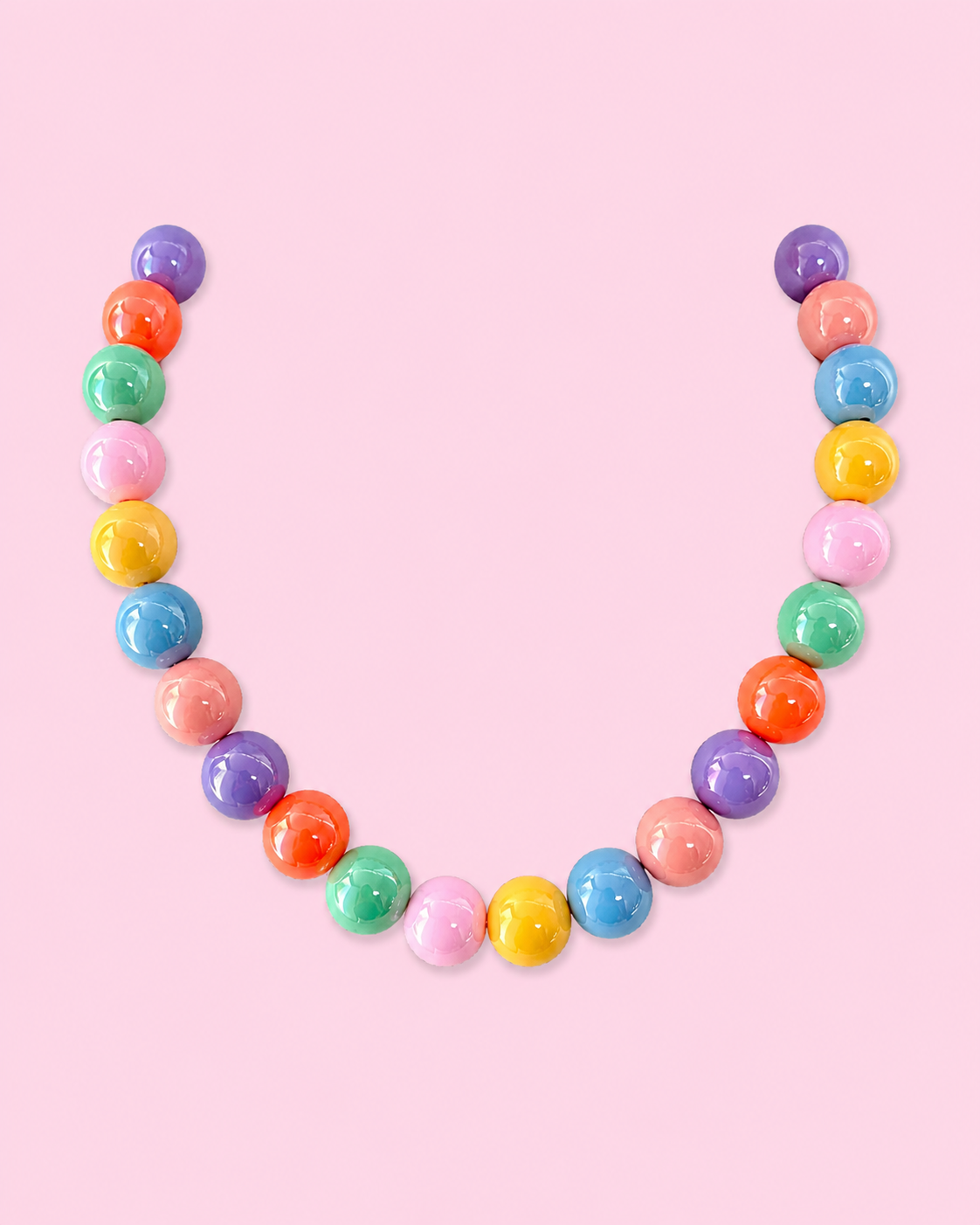 Multicolor Iridescent Beaded Necklace