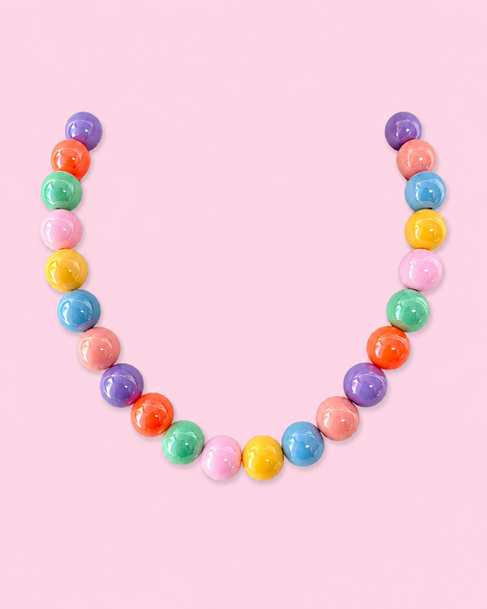 Multicolor Iridescent Beaded Necklace