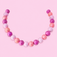 Pink Multicolor Iridescent Beaded Necklace
