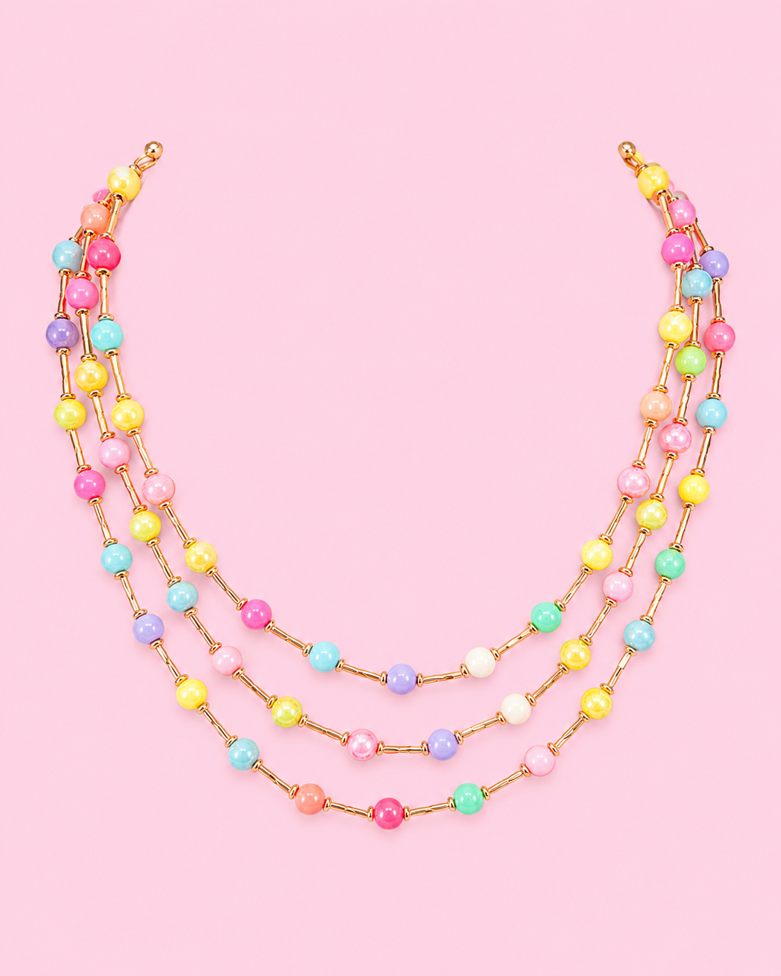 Layered Multicolor Beaded Necklace
