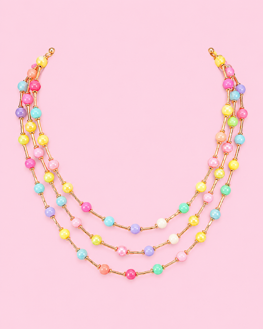 Layered Multicolor Beaded Necklace