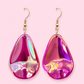 Pink Iridescent Petal Earrings