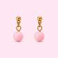 Small Pink Bead Earrings