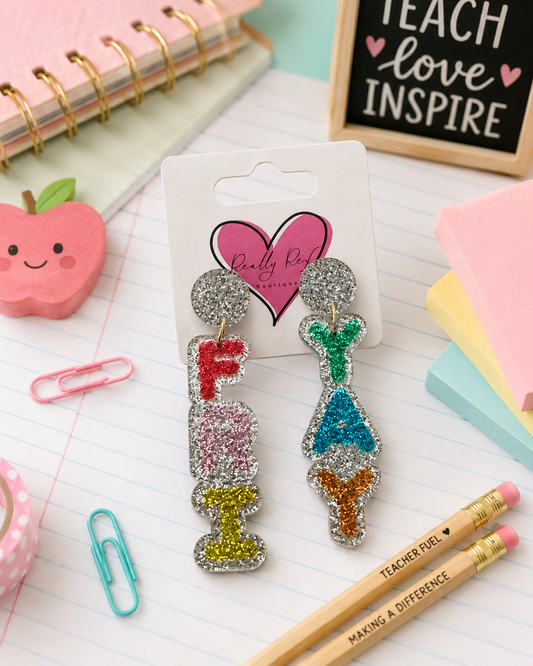 Glitter Fri-Yay Earrings
