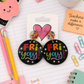 Black Circle Friyay Earrings