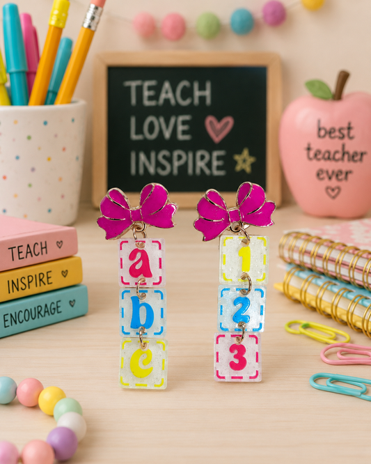 Colorful Block Earrings