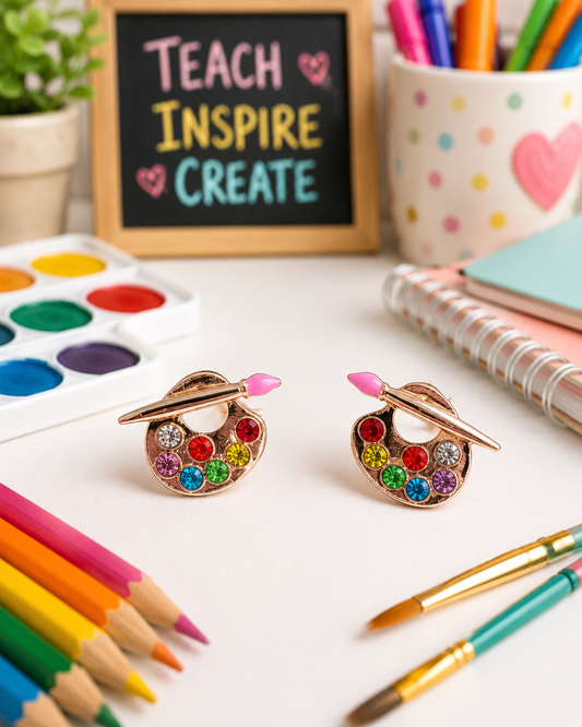 Gem Paint Palette Earrings