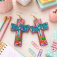 Teacher Cross Earrings