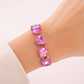 Pink Heart Rhinestone Bracelet