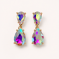 Double Teardrop Iridescent Rhinestone Earring