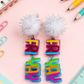 Pom Pom FRI-YAY Earrings