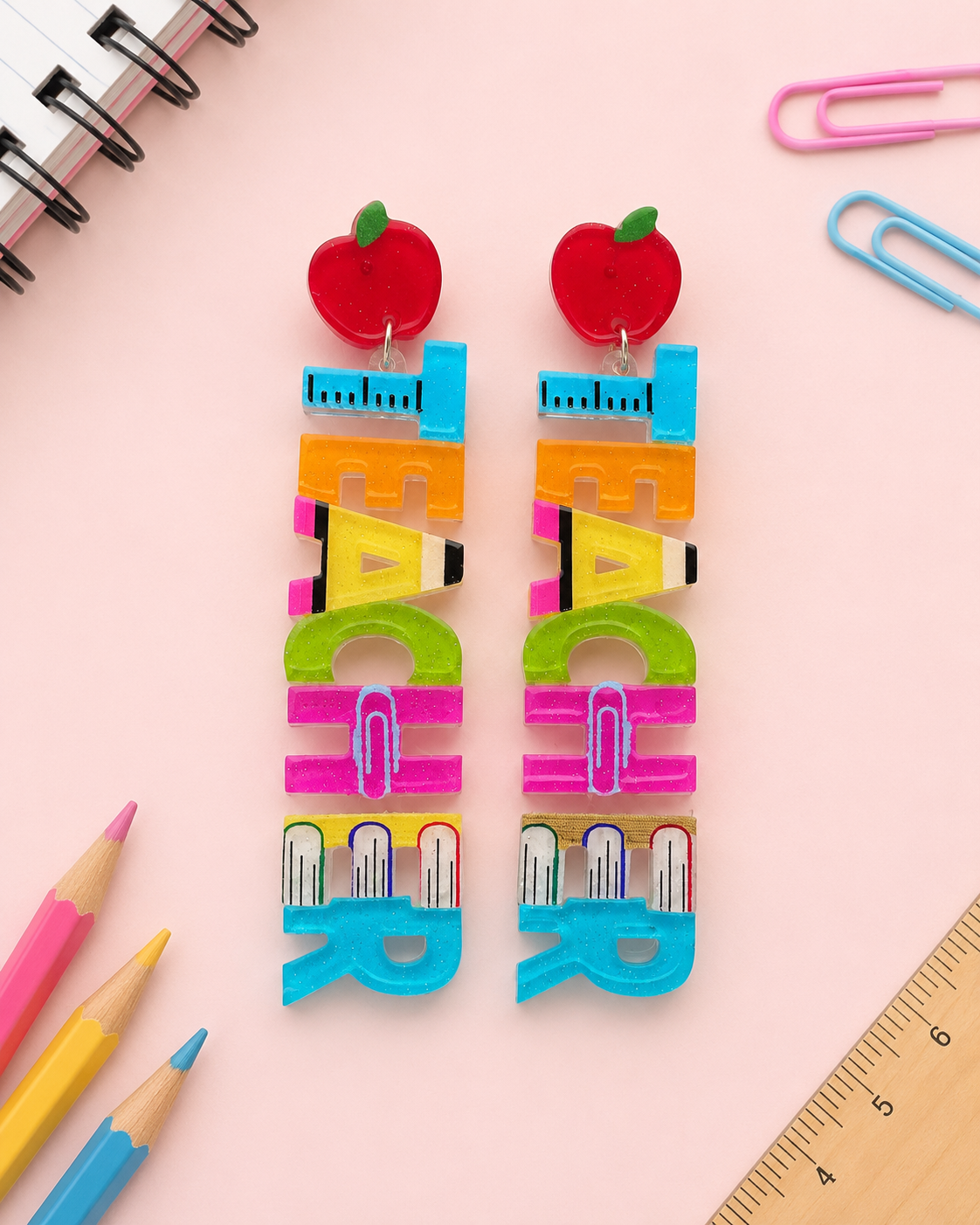 Apple Teacher Earrings