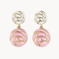 Pink Concha Earrings