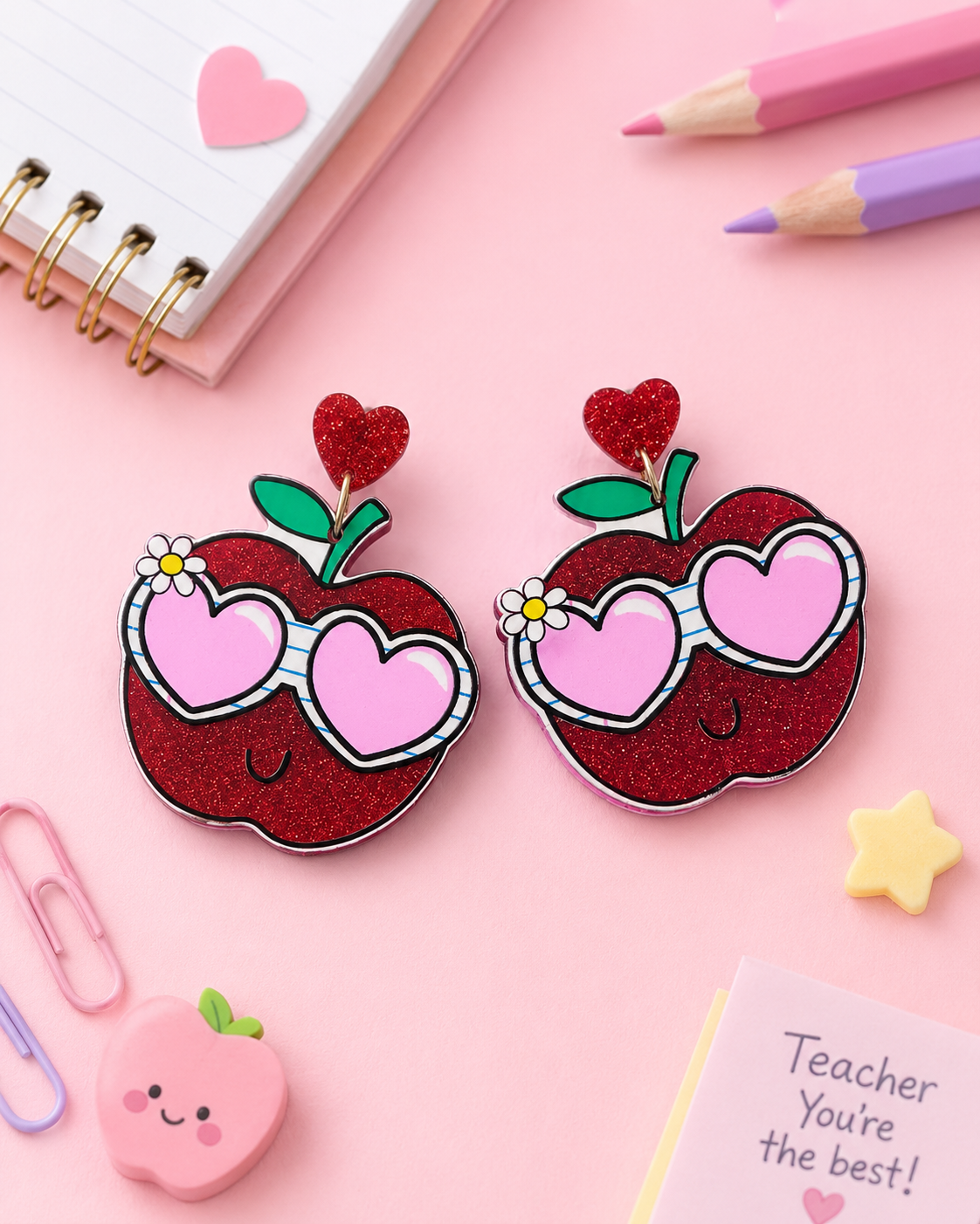 Sunglass Apple Earrings
