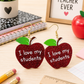 I love my students Apple Earrings