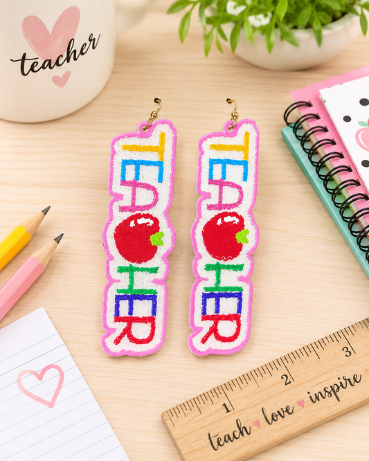 Colorful Teacher Earrings