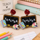 Teacher Blackboard Earrings