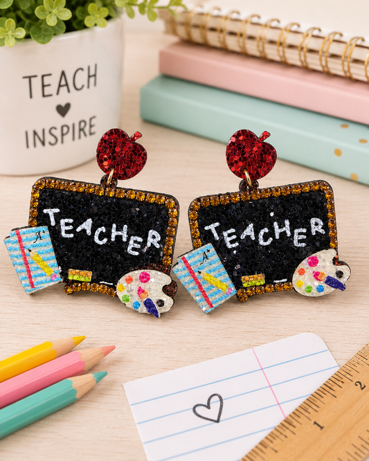Teacher Blackboard Earrings