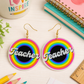 Teacher Rainbow Circle Earrings