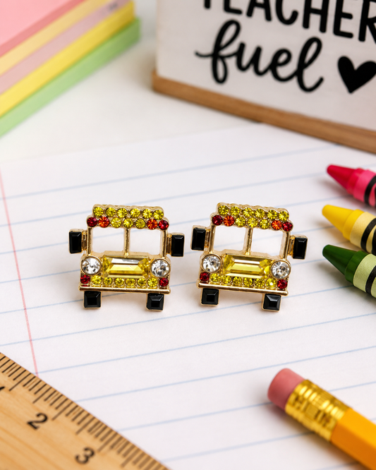 Sparkle School Bus Earrings