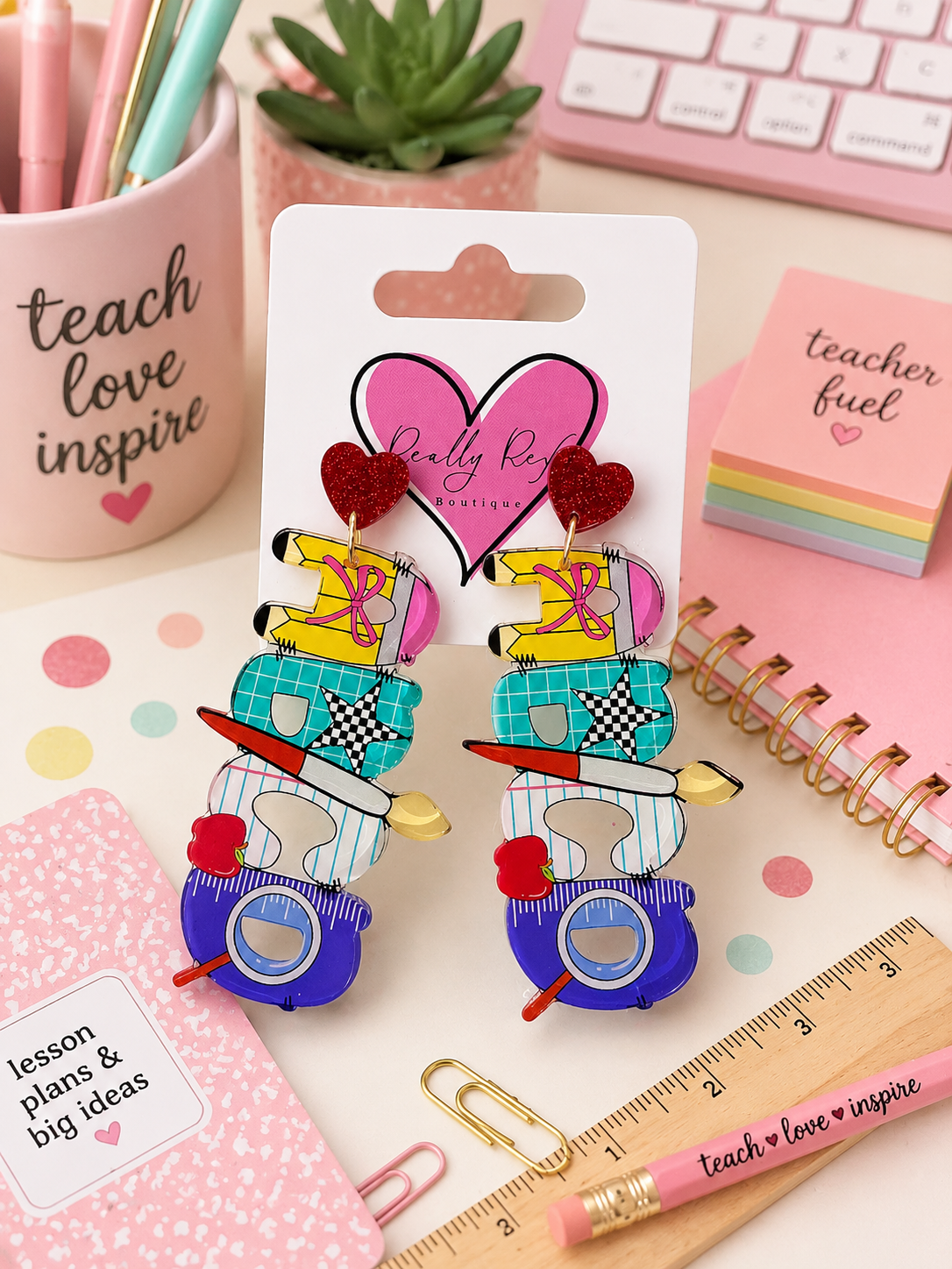 ABCD School Supply Earrings