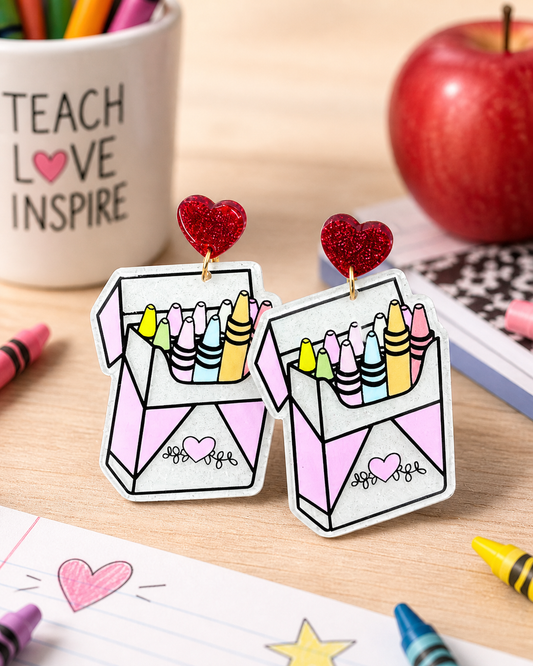 Pastel Crayon Box Earrings