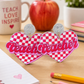 Teacher Checkered Heart Earrings