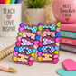 Checkered Teach Earrings