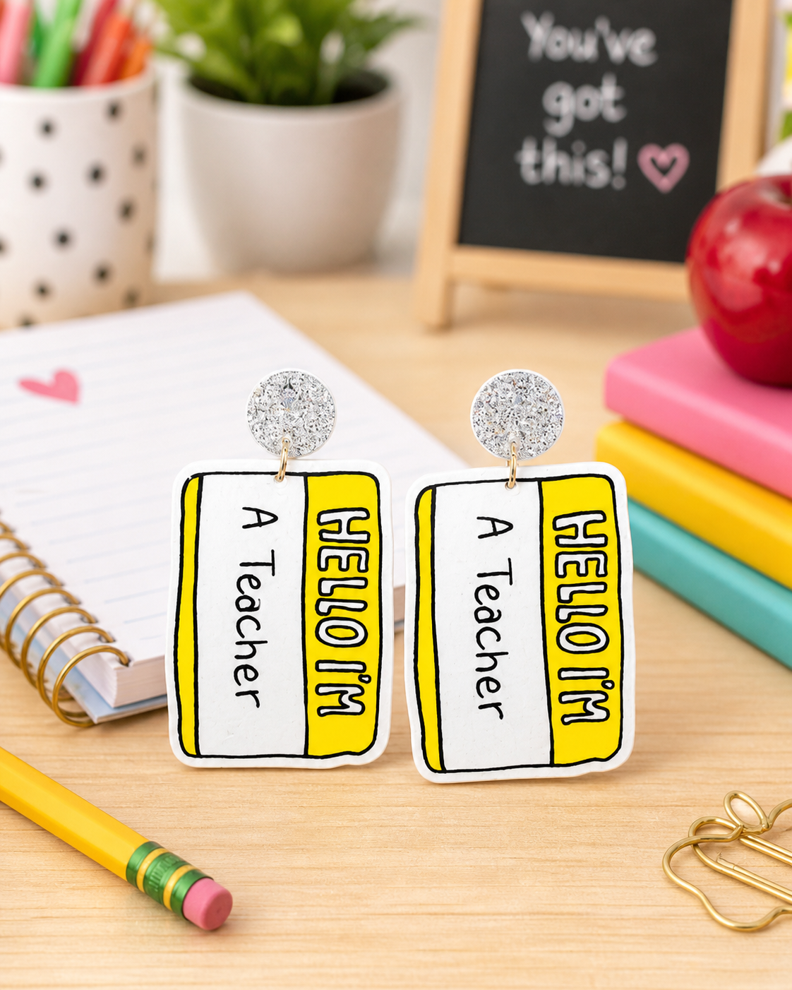 Hello I'm A Teacher Earrings