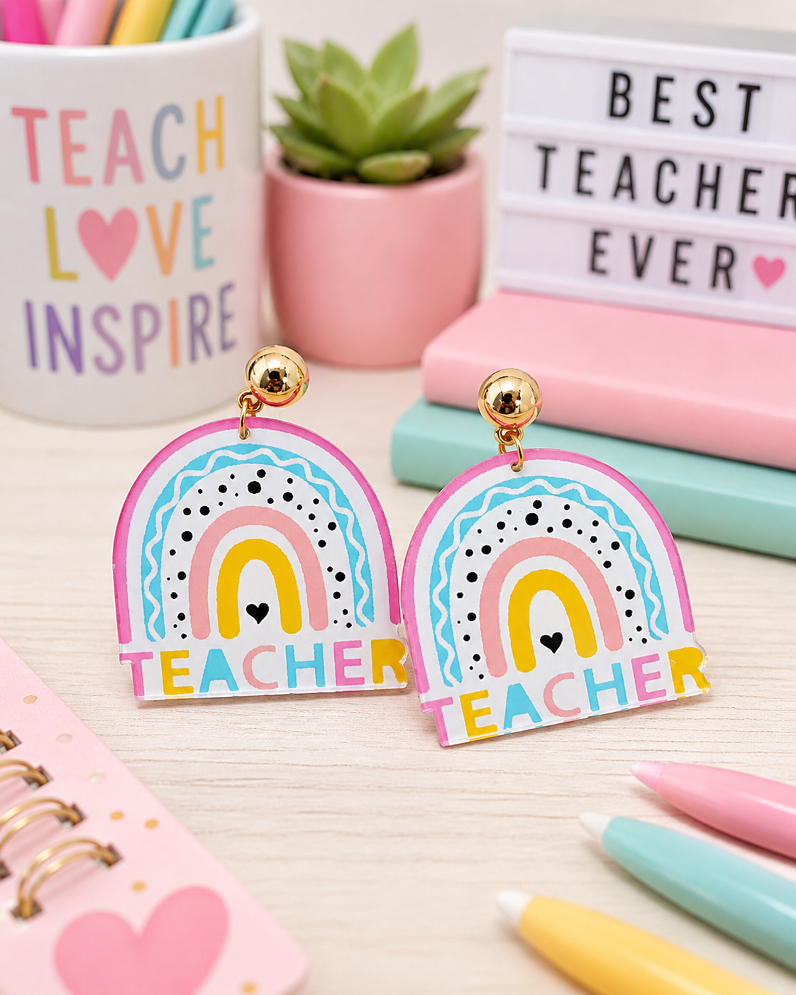 Teacher Rainbow Earrings