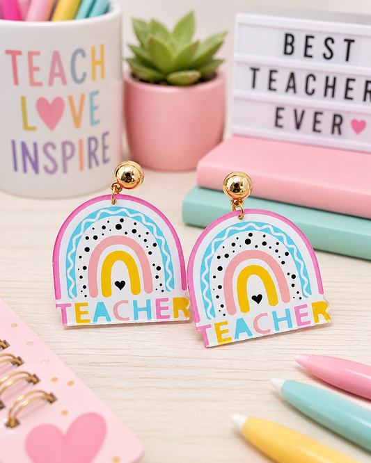Teacher Rainbow Earrings