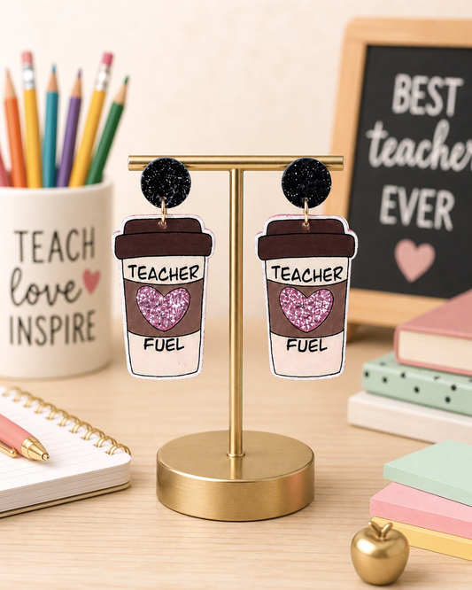 Coffee Teacher Fuel Earrings
