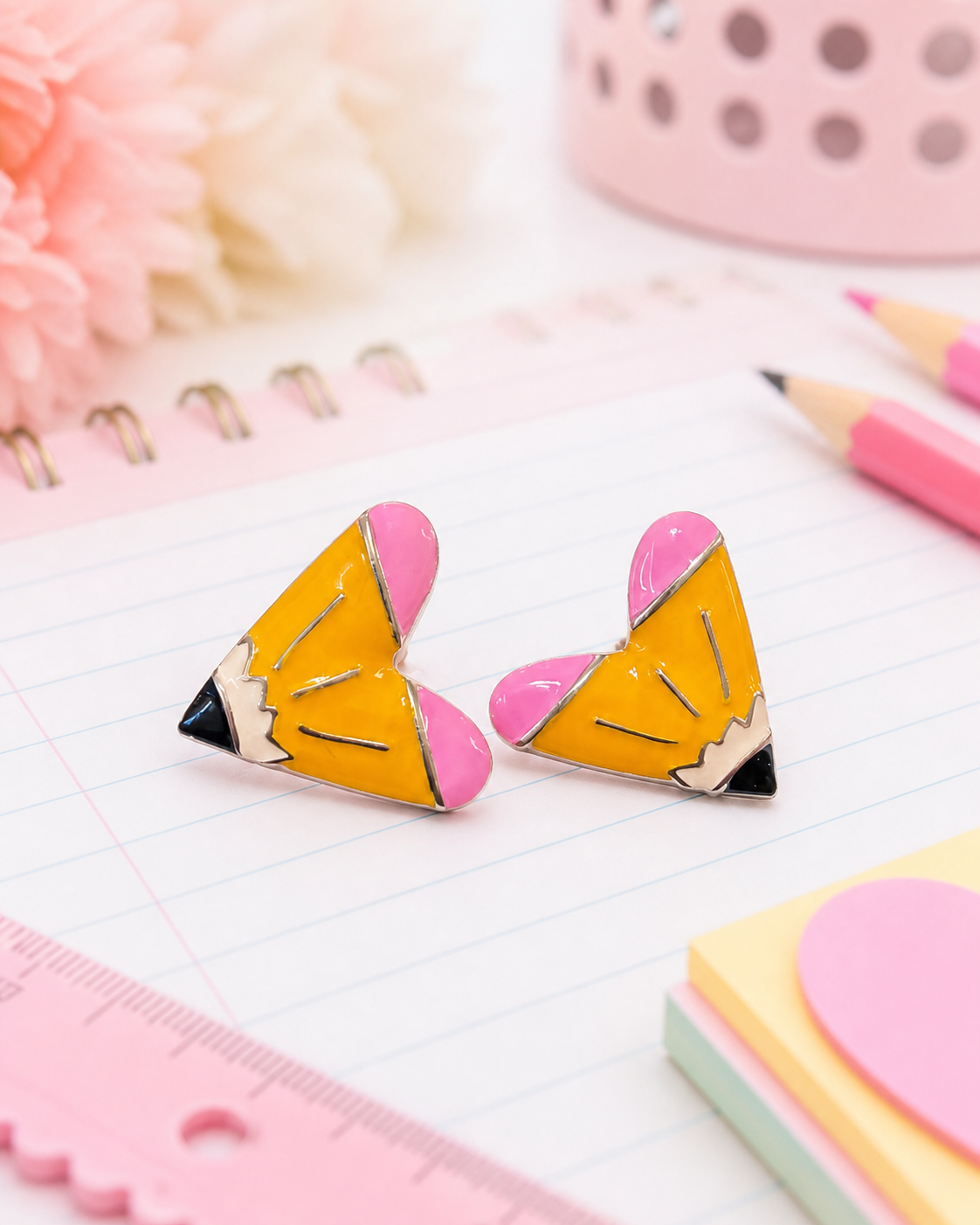 Heart Pencil Studs