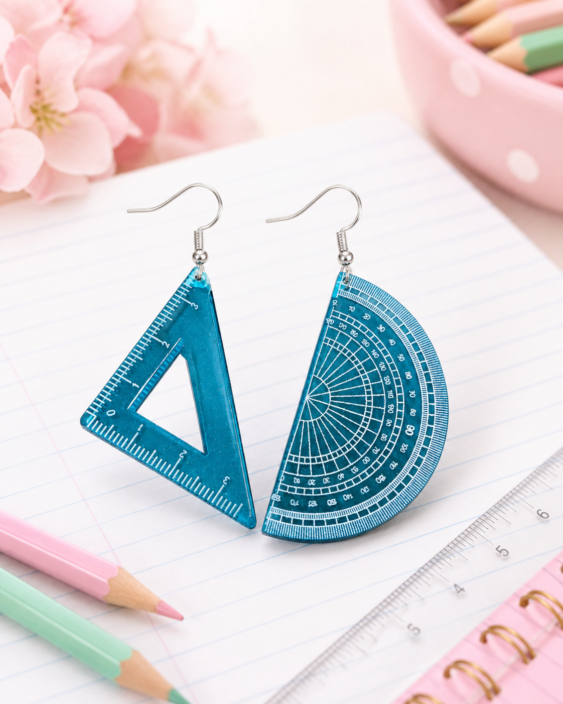 Math Utensil Earrings