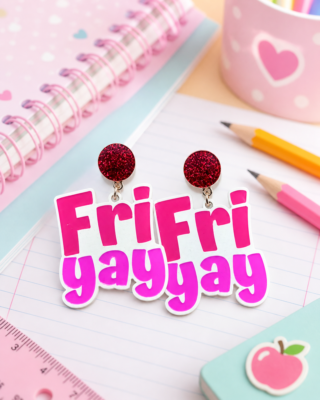 Pink Fri-Yay Earrings