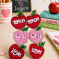 Beaded Teach With Love Earrings
