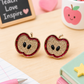 Glitter Apple Studs