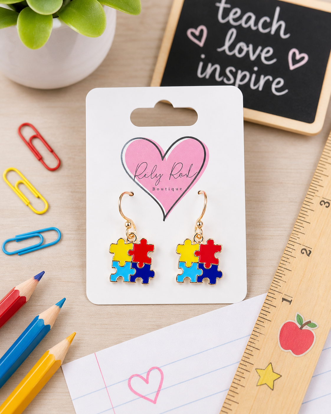 Autism Puzzle Earrings
