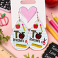 T is for Teacher Teardrop Earrings