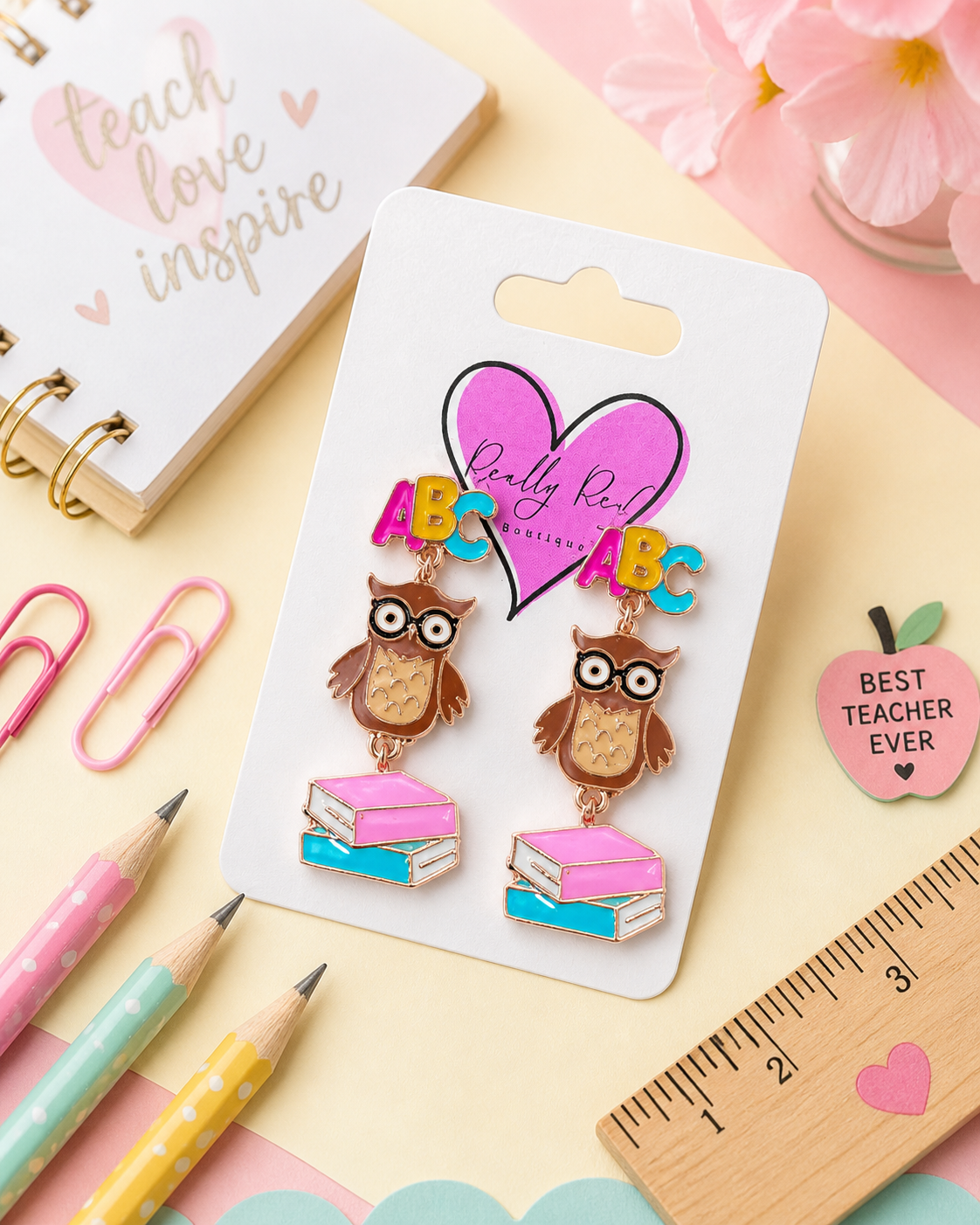 Owl ABC Earrings